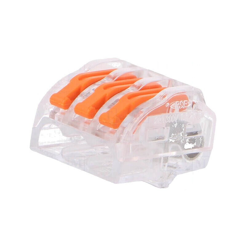 Bornă cu arc cu eliberare rapidă 0,2-4mm² 450V 32A pentru cablu | Electronic-mag.ro | Componente Electronice
