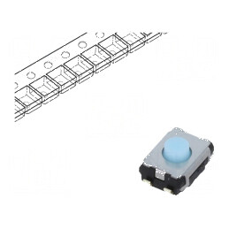 Microîntrerupător TACT SPST 0,02A/15VDC SMT Poz: 2 fără 2,5mm | Electronic-mag.ro | Componente Electronice