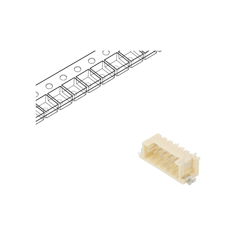 Conector cablu-cablu/PCB soclu tată PIN 6 DF3 Pas 2mm SMT pentru aplicații electronice | Electronic-mag.ro | Componente Electronice Conector cablu-cablu/PCB soclu tată PIN 6 DF3 Pas 2mm SMT pentru aplicații electronice | Electronic-mag.ro | Componente Electronice