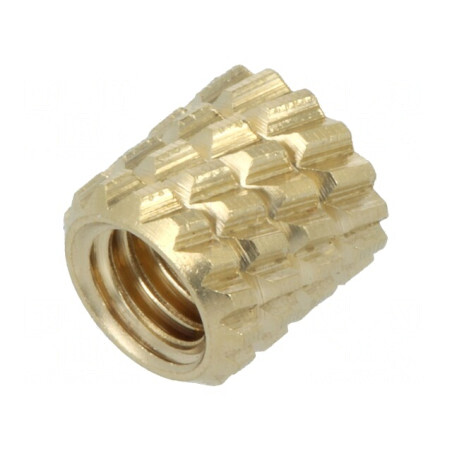 Adaos Filetat Alamă Fără Înveliş M4 - Lungime: 5,9mm, Diametru Exterior: 5,95mm | Electronic-mag.ro | Componente Electronice
