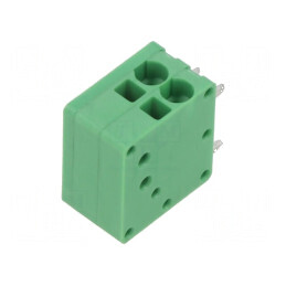 Regletă de conexiuni pentru PCB, unghi 90°, 3.5mm, 2 piste, 10A | Electronic-mag.ro | Componente Electronice