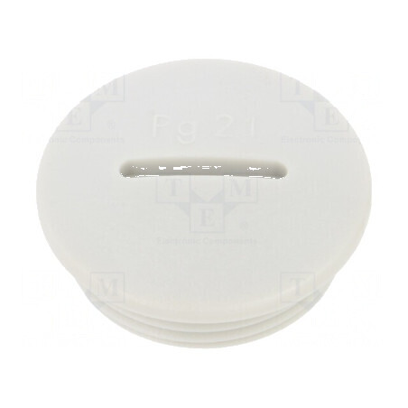 Capac de protecție PG21 IP54 din poliamidă gri deschis pentru cabluri de 8mm | Electronic-mag.ro | Componente Electronice