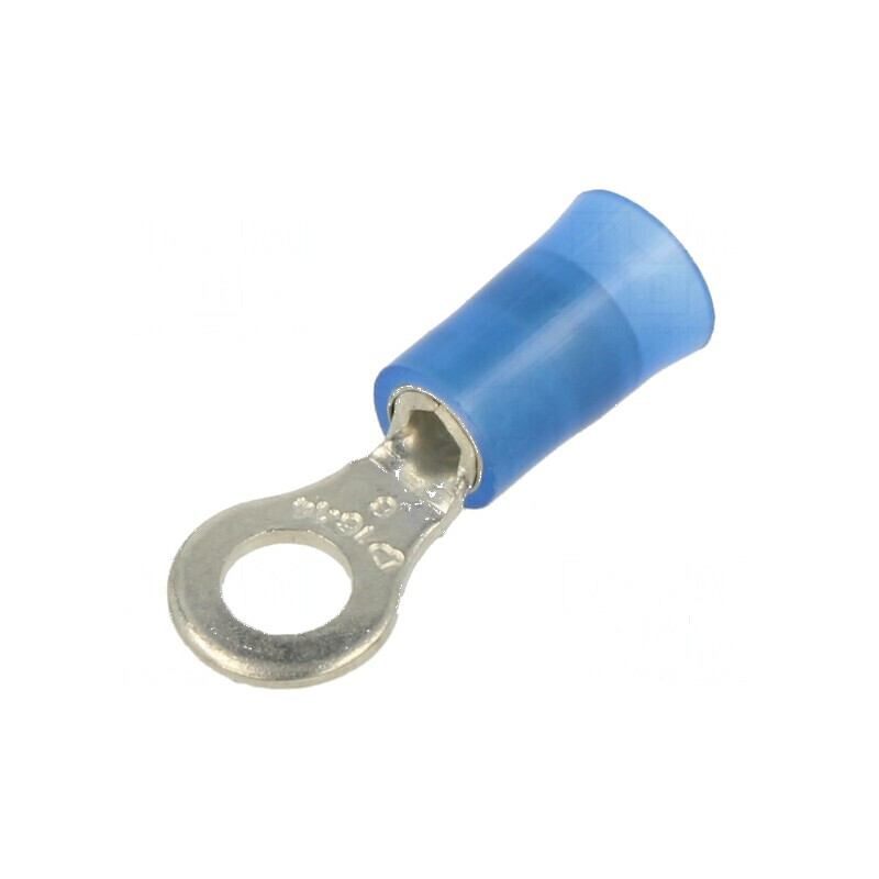 Vârf inelar din cupru izolată, Ø 4mm, 1,5÷2,5mm², crimpat pentru conexiuni electrice | Electronic-mag.ro | Componente Electronice