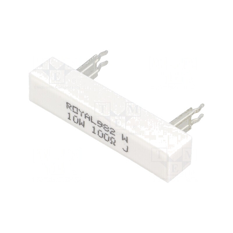 Rezistor bobinat THT 100Ω 10W ±5% pentru aplicații electronice - Dimensiuni 10x9x49mm | Electronic-mag.ro | Componente Electronice Rezistor bobinat THT 100Ω 10W ±5% pentru aplicații electronice - Dimensiuni 10x9x49mm | Electronic-mag.ro | Componente Electronice