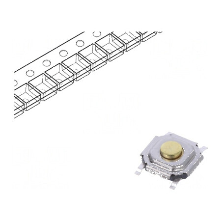 Microîntrerupător TACT SPST 0,05A/12VDC SMT 3,4N 1,5mm - Pozitie 2 | Electronic-mag.ro | Componente Electronice