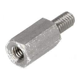 Piuliță Distanțieră Filetată 12mm M4 Intern și M4 Extern - Accesorii Montaj | Electronic-mag.ro | Componente Electronice