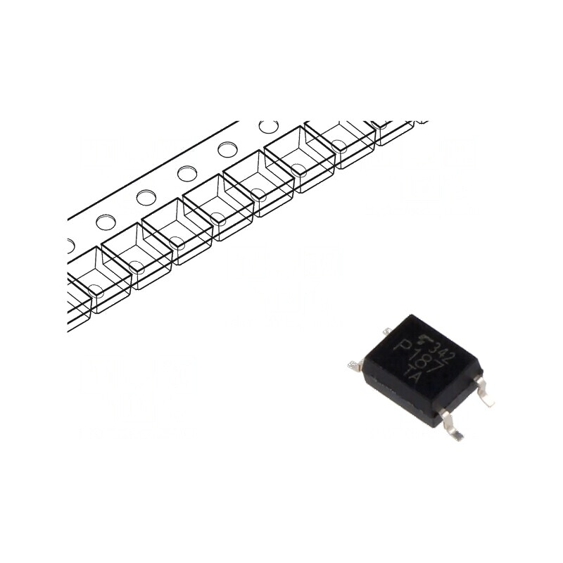 Optocuplor SMD cu 1 Canal, 1 Ieșire, Tranzistori, Izolație 3,75kV, Tensiune Colector-Emitor 300V | Electronic-mag.ro | Componente Electronice