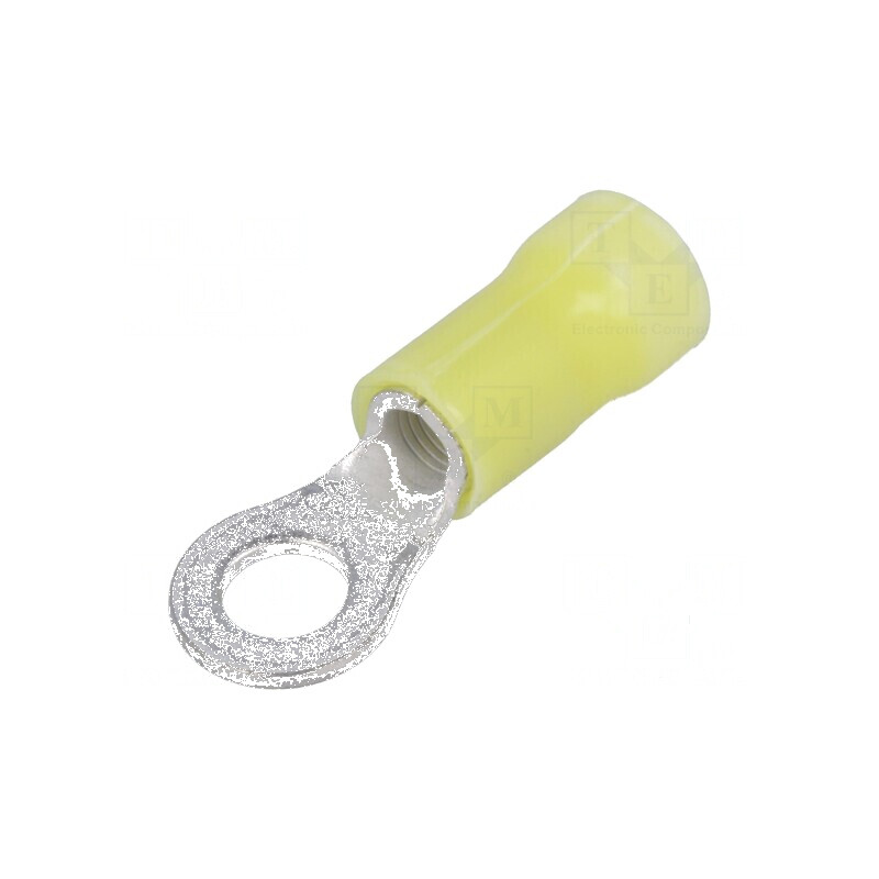 Vârf inelar M5 Ø 5,2mm pentru cablu cupru izolat, compatibil pentru secțiuni 3÷6mm², crimpat | Electronic-mag.ro | Componente Electronice Vârf inelar M5 Ø 5,2mm pentru cablu cupru izolat, compatibil pentru secțiuni 3÷6mm², crimpat | Electronic-mag.ro | Componente Electronice