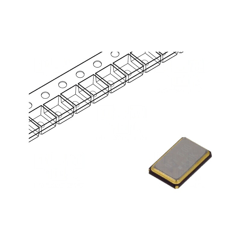 Rezonator de cuarț SMD 8MHz ±30ppm 18pF Dimensiuni 5x3,2x0,9mm | Electronic-mag.ro | Componente Electronice Rezonator de cuarț SMD 8MHz ±30ppm 18pF Dimensiuni 5x3,2x0,9mm | Electronic-mag.ro | Componente Electronice