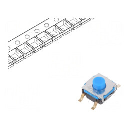 Microîntrerupător TACT SPST-NO 0,05A 32VDC SMT - Pozitie 2, Fără Contacte | Electronic-mag.ro | Componente Electronice