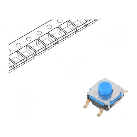 Microîntrerupător TACT SPST-NO 0,05A 32VDC SMT - Pozitie 2, Fără Contacte | Electronic-mag.ro | Componente Electronice