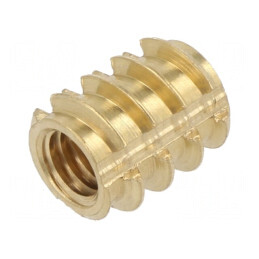 Adaos filetat din alamă M6 BN 37879 - Lungime 12mm, pentru lemn și plastic | Electronic-mag.ro | Componente Electronice