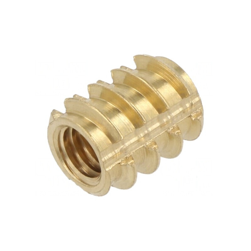 Adaos filetat din alamă M6 BN 37879 - Lungime 12mm, pentru lemn și plastic | Electronic-mag.ro | Componente Electronice Adaos filetat din alamă M6 BN 37879 - Lungime 12mm, pentru lemn și plastic | Electronic-mag.ro | Componente Electronice