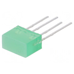 Afișaj LED Verde cu Lentilă Difuză - 568nm, 5-20mcd, Unghi de 120° | Electronic-mag.ro | Componente Electronice