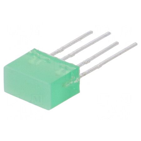 Afișaj LED Verde cu Lentilă Difuză - 568nm, 5-20mcd, Unghi de 120° | Electronic-mag.ro | Componente Electronice