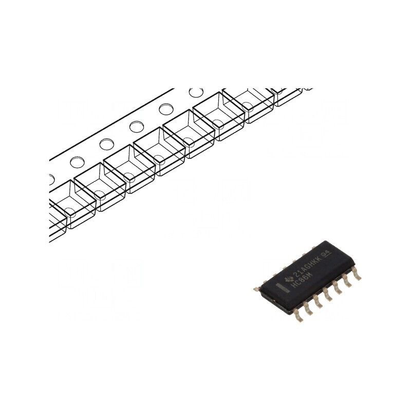Circuit Integrat Digital XOR 4 Canale 2 Intrări SMD SO14 2÷6VDC HC | Electronic-mag.ro | Componente Electronice