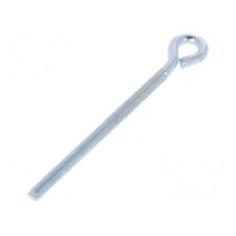 Cârlig inelar din oțel zincat cu filet de 91mm și lungime totală de 120mm | Electronic-mag.ro | Componente Electronice