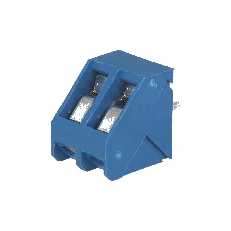 Regletă de conexiuni pentru PCB în unghi de 45° cu 5mm piste, 2 canale, 16A | Electronic-mag.ro | Componente Electronice Regletă de conexiuni pentru PCB în unghi de 45° cu 5mm piste, 2 canale, 16A | Electronic-mag.ro | Componente Electronice