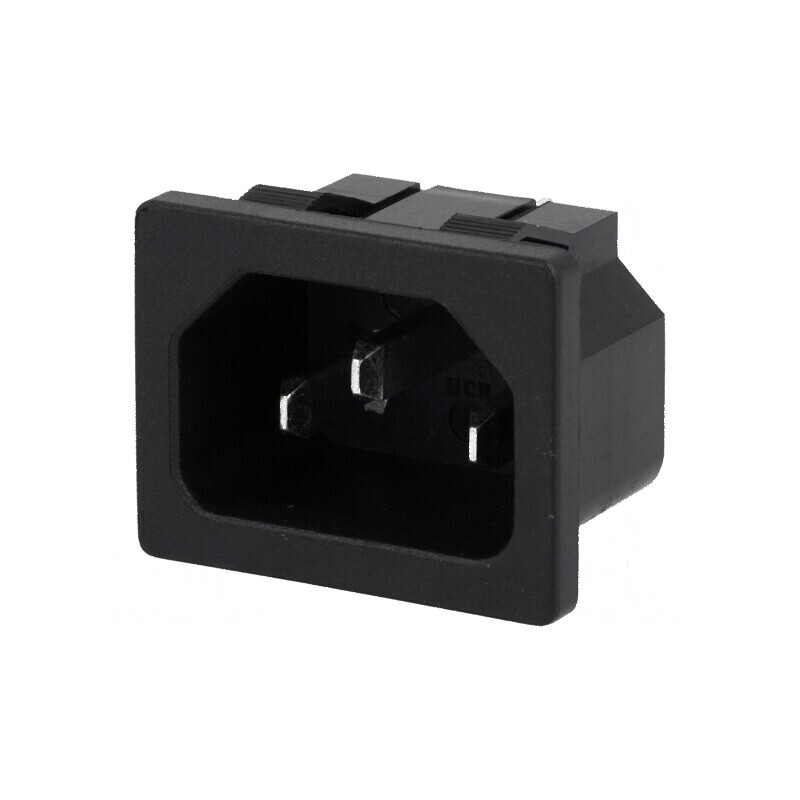 Conector Alimentare AC IEC 60320, Soclu Tată, 10A, 250VAC | Electronic-mag.ro | Componente Electronice
