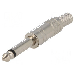 Conector Jack 6,3mm Mufă Tată Mono cu Manșon Piste 2 Drept - Accesoriu Audio Profesionist | Electronic-mag.ro | Componente Electronice