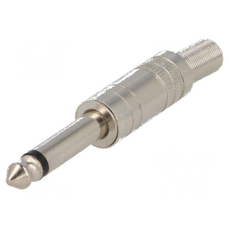 Conector Jack 6,3mm Mufă Tată Mono cu Manșon Piste 2 Drept - Accesoriu Audio Profesionist | Electronic-mag.ro | Componente Electronice