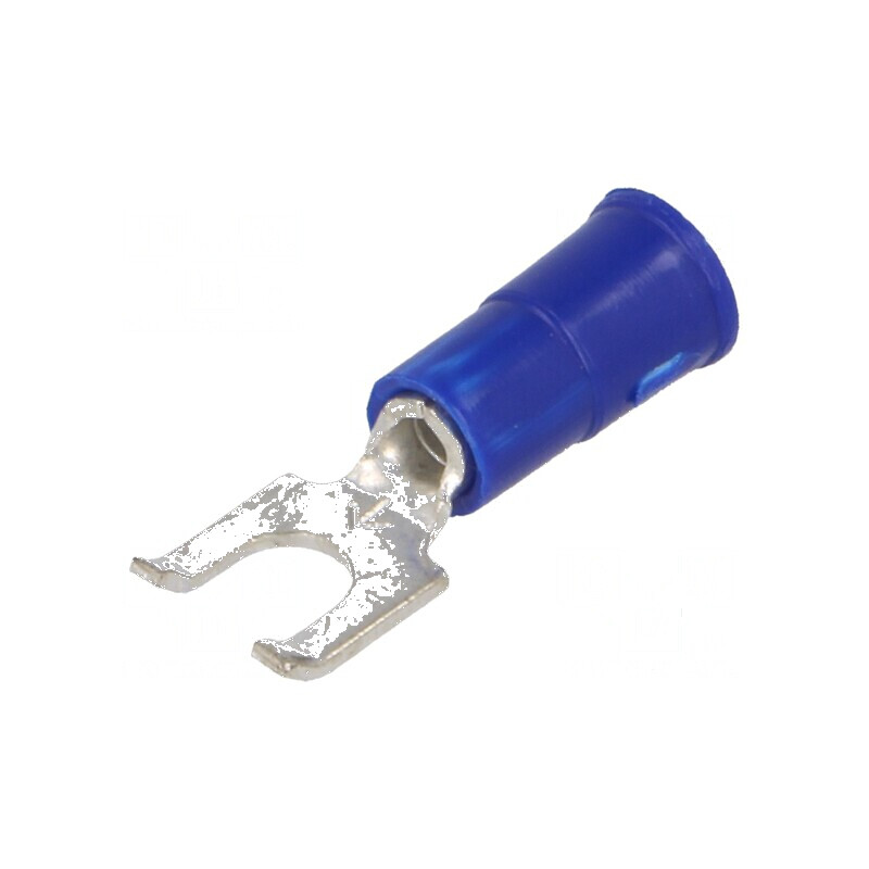 Furcă M4 Ø 4,32mm Crimpată pe Cablu Izolată Albastră - Vârf Profesional pentru Conexiuni Electrice | Electronic-mag.ro | Componente Electronice