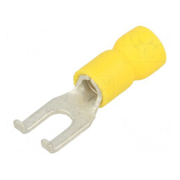 Furcă M4 Crimpată pe Cablu Izolată Galbenă - Ø 4,32mm | Electronic-mag.ro | Componente Electronice