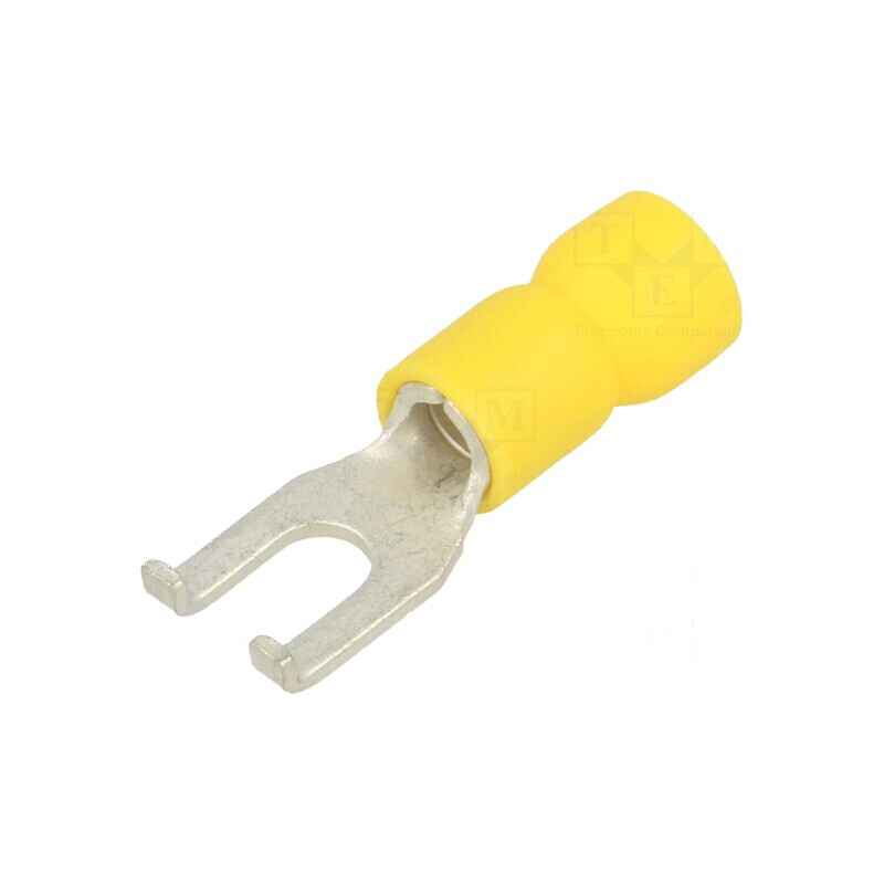 Furcă M4 Crimpată pe Cablu Izolată Galbenă - Ø 4,32mm | Electronic-mag.ro | Componente Electronice Furcă M4 Crimpată pe Cablu Izolată Galbenă - Ø 4,32mm | Electronic-mag.ro | Componente Electronice