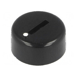 "Buton Rotativ Miniatural din Plastic Ø6mm, Dimensiuni Ø12x4,5mm, Negru" | Electronic-mag.ro | Componente Electronice