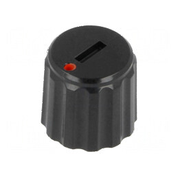 Buton Rotativ Miniatural Plastic Ø6mm, Dimensiuni Ø11x10mm, Culoare Neagră | Electronic-mag.ro | Componente Electronice