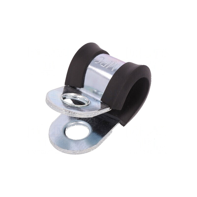 Clipsuri Øbuclă din oţel, 10mm, lățime 20mm, cu protecție din EPDM | Electronic-mag.ro | Componente Electronice