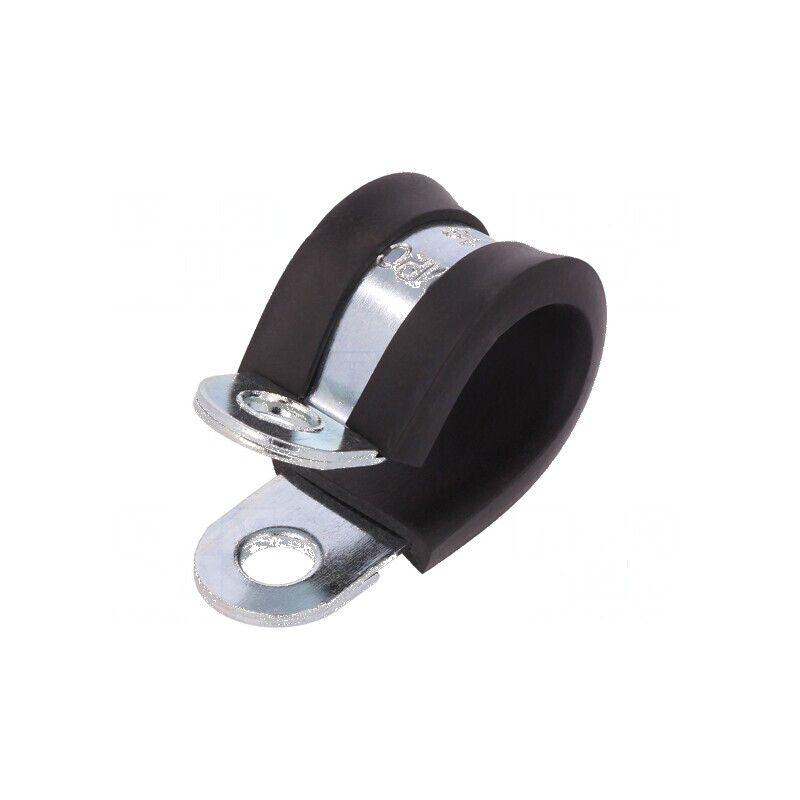 Clipsuri din oțel Øbuclă 16mm, lățime 15mm, cu protecție din EPDM | Electronic-mag.ro | Componente Electronice
