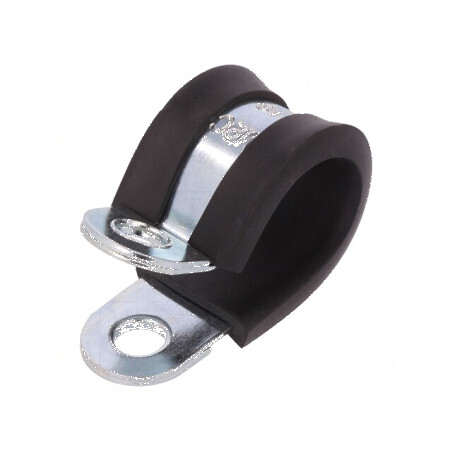 Clipsuri din oțel Øbuclă 16mm, lățime 15mm, cu protecție din EPDM | Electronic-mag.ro | Componente Electronice