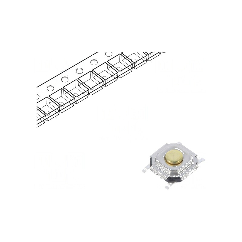Microîntrerupător TACT SPST Pozitiv 2, 0,05A/12VDC, SMT 1N, 1,5mm - Comutator Compact pentru Circuit Electric | Electronic-mag.ro | Componente Electronice