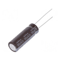 Condensator Electrolitic Low ESR THT 180uF 63VDC Ø10x30,5mm - Componentă Electronică de Înaltă Performanță | Electronic-mag.ro | Componente Electronice