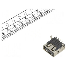 Conector USB A soclu THT PIN 4 unghi 90° USB 2.0 3A pentru aplicații electronice | Electronic-mag.ro | Componente Electronice