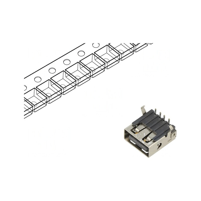 Conector USB A soclu THT PIN 4 unghi 90° USB 2.0 3A pentru aplicații electronice | Electronic-mag.ro | Componente Electronice Conector USB A soclu THT PIN 4 unghi 90° USB 2.0 3A pentru aplicații electronice | Electronic-mag.ro | Componente Electronice