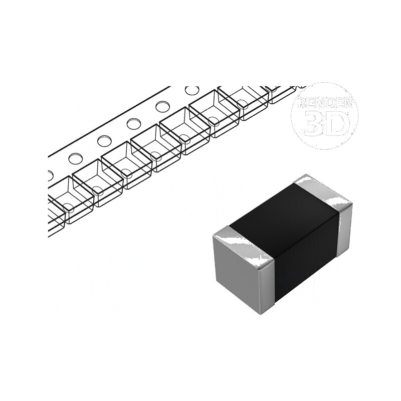 Varistor SMD 1206 Oxid de Metal 4VAC 5,5VDC 0,4J 150A 3500pF | Electronic-mag.ro | Componente Electronice