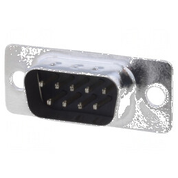 Conector D-Sub 9 PIN Soclu Tată Drept THT 5A 20mΩ cu Placare Aurită | Electronic-mag.ro | Componente Electronice