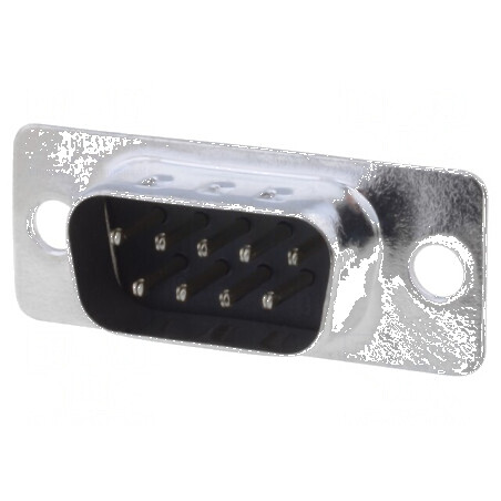 Conector D-Sub 9 PIN Soclu Tată Drept THT 5A 20mΩ cu Placare Aurită | Electronic-mag.ro | Componente Electronice