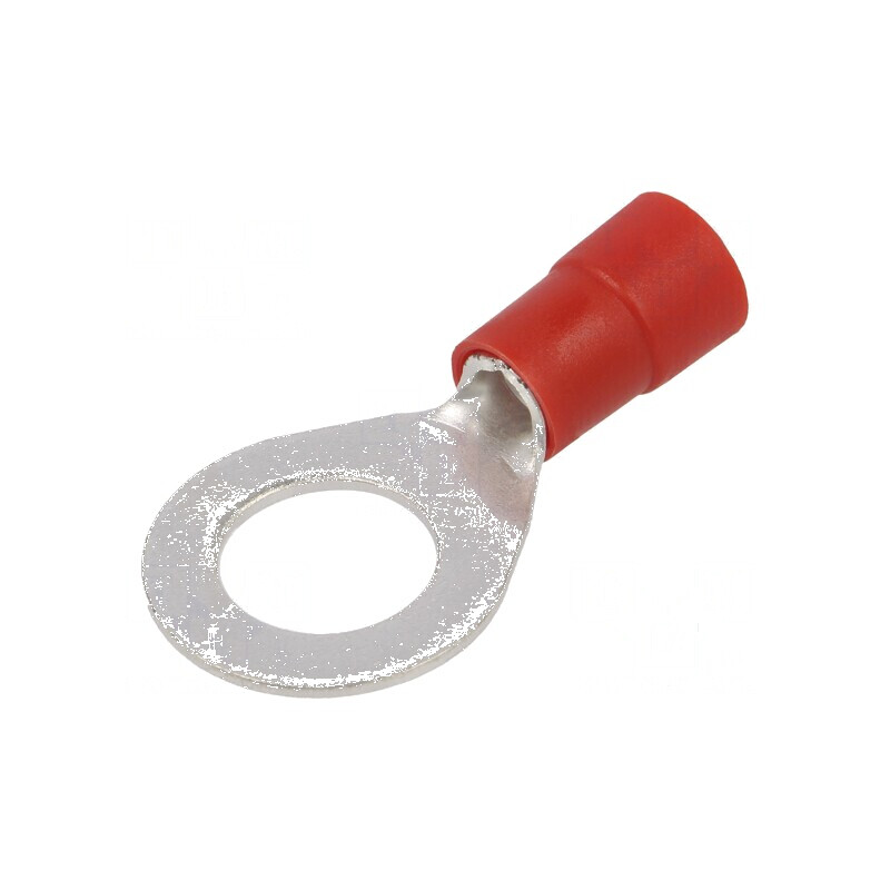 Vârf inelar M12 cu diametrul de 13mm, 10mm², crimpat pe cablu, izolație roșie | Electronic-mag.ro | Componente Electronice Vârf inelar M12 cu diametrul de 13mm, 10mm², crimpat pe cablu, izolație roșie | Electronic-mag.ro | Componente Electronice
