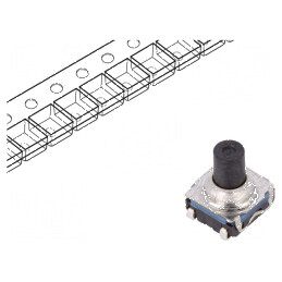 Microîntrerupător TACT SPST-NO 0,05A/32VDC SMT - Pozitie 2, Fara Contact | Electronic-mag.ro | Componente Electronice