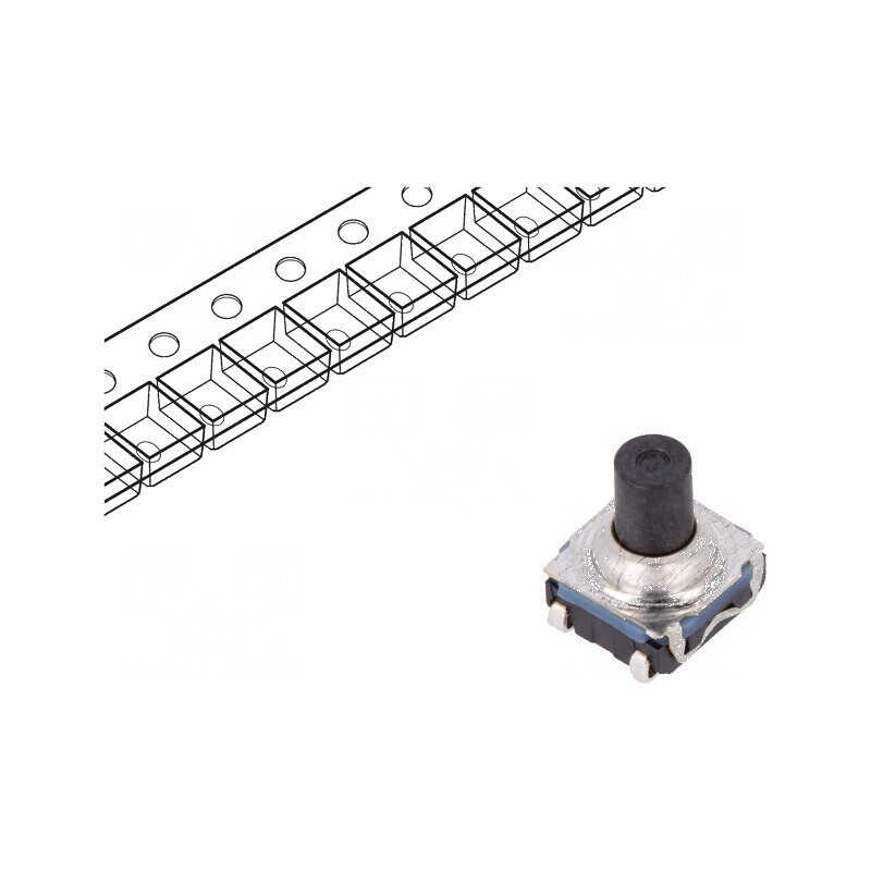 Microîntrerupător TACT SPST-NO 0,05A/32VDC SMT - Pozitie 2, Fara Contact | Electronic-mag.ro | Componente Electronice