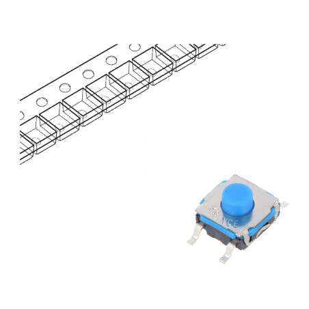 Microîntrerupător TACT SPST-NO 0,05A/32VDC SMT - Pozitie 2, Fara Elemente Aditionale | Electronic-mag.ro | Componente Electronice