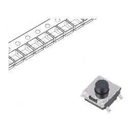 Microîntrerupător TACT SPST-NO 0,05A/24VDC SMT - Compatibil cu aplicații electronice | Electronic-mag.ro | Componente Electronice