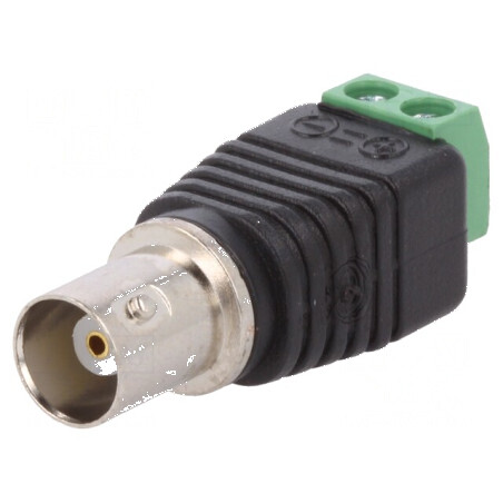 Adaptor BNC Mamă cu Regletă de Conexiuni PIN 2 - Conector Video Profesional | Electronic-mag.ro | Componente Electronice