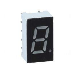 Afișaj LED cu 7 segmente, 7,62mm, 0,3 Nr.car: 1, Verde, 5mcd | Electronic-mag.ro | Componente Electronice