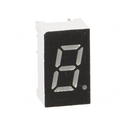 Afișaj LED cu 7 segmente 7,62mm, 1 unitate, culoare ambră, 40mcd | Electronic-mag.ro | Componente Electronice