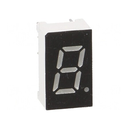 Afișaj LED cu 7 segmente 7,62mm, 1 unitate, culoare ambră, 40mcd | Electronic-mag.ro | Componente Electronice