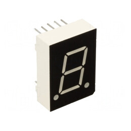 Afișaj LED 7 segmente 15mm, 0,6 Nr. car: 1, roșie, 100mcd - Display profesional pentru indicatoare și panouri de semnalizare | Electronic-mag.ro | Componente Electronice